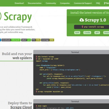 scrapy extraction collaborative framework fast source web open easy data